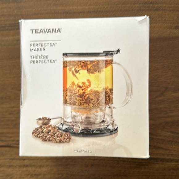 TEAVANA PERFECTEA 16 Ounce Tea Maker - Black Loose tea Strainer Kettle NEW NiB - Picture 15 of 17